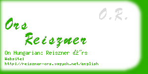 ors reiszner business card